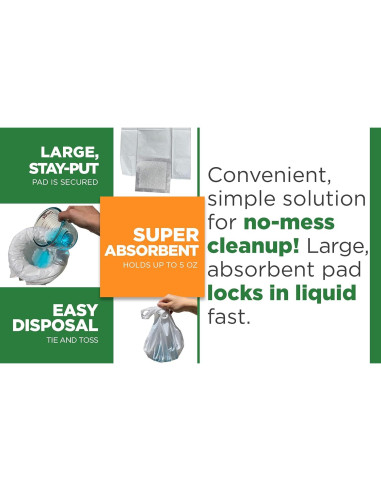 Bolsas de Orinal Desechables Pail Buddies 60 Unidades - Absorbentes y a Prueba de Fugas