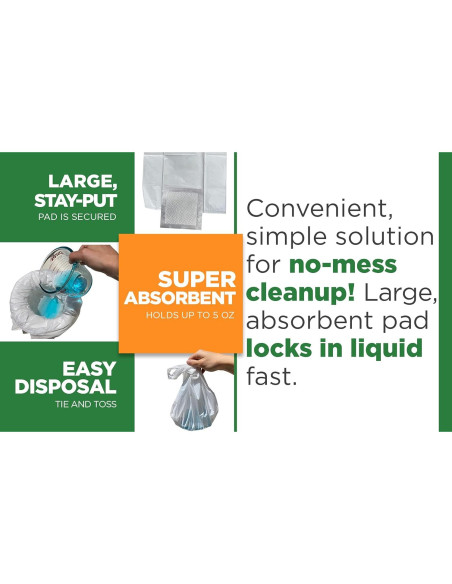 Bolsas de Orinal Desechables Pail Buddies 60 Unidades - Absorbentes y a Prueba de Fugas
