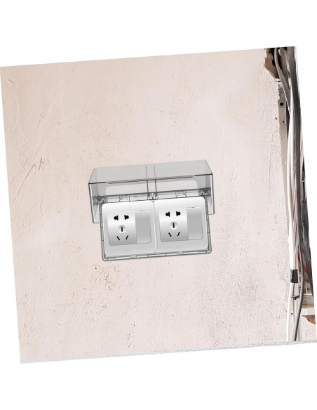 Cubierta de Enchufe Impermeable Cabilock Doble Posición 20.19x12.06cm