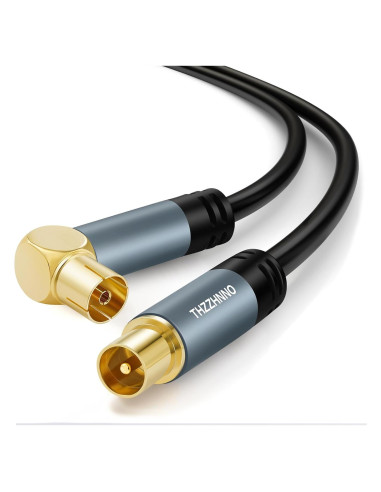 Cable coaxial 7.62 m RG6 Zhongben con conector 90 a recto