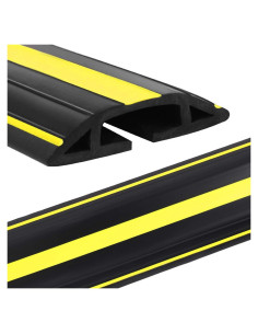 Cubierta de Cable Protector Eapele 1.98m PVC Amarillo y Negro