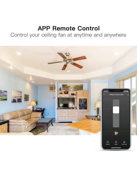 Interruptor de Ventilador Inteligente TREATLIFE WiFi 2.4GHz
