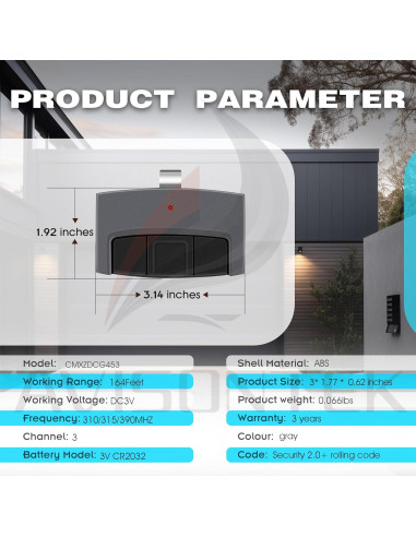 Control Remoto Universal Sears Craftsman CMXZDCG453 2 Pack