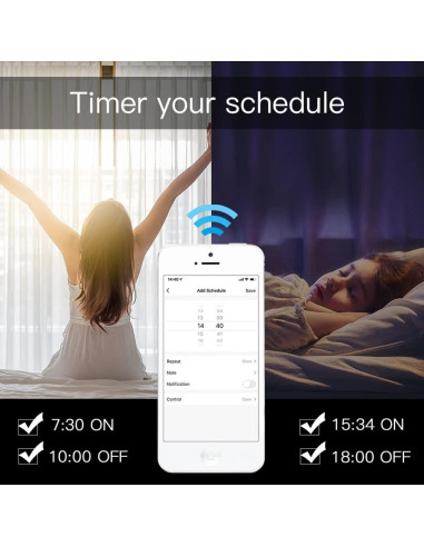 Abridor de Cortinas Automático SIXIN 2M Motor Zigbee Control Remoto