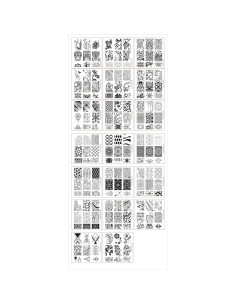 Kit de Estampado de Uñas 20 Placas + Estampador + Raspador 2