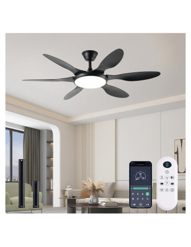 Ventilador de Techo FUMLTP 51 cm con Luz LED y Control Remoto