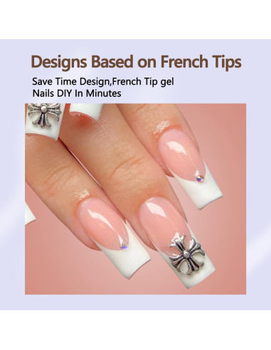 Consejos de Uñas de Gel Francesas Misssix 240 Piezas 15 Tamaños