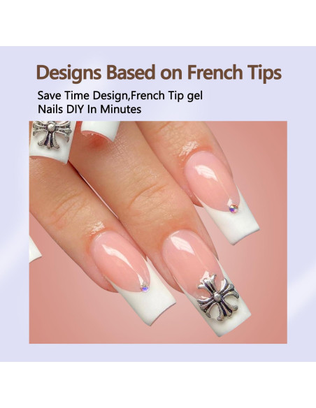 Consejos de Uñas de Gel Francesas Misssix 240 Piezas 15 Tamaños