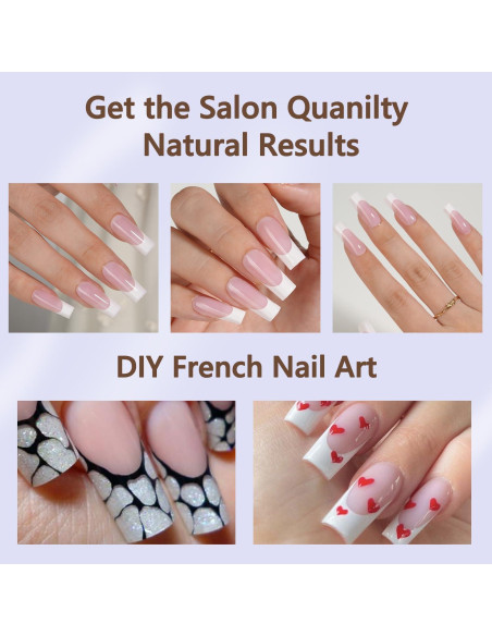 Consejos de Uñas de Gel Francesas Misssix 240 Piezas 15 Tamaños