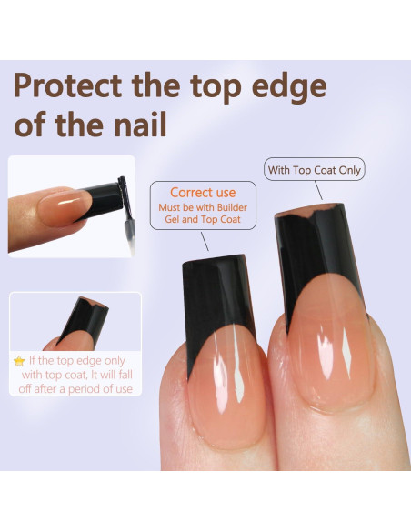 Consejos de Uñas de Gel Francesas Misssix 240 Piezas 15 Tamaños