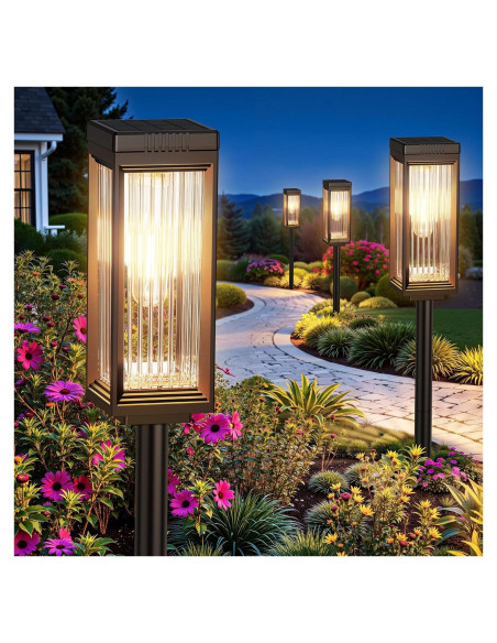 Luces Solares de Camino ELECLINK, Paquete de 6, 15 Horas