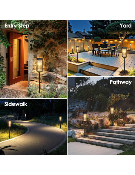 Luces Solares de Camino ELECLINK, Paquete de 6, 15 Horas