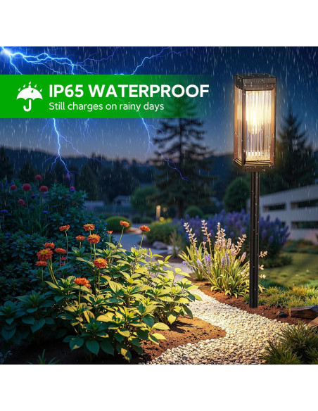 Luces Solares de Camino ELECLINK, Paquete de 6, 15 Horas