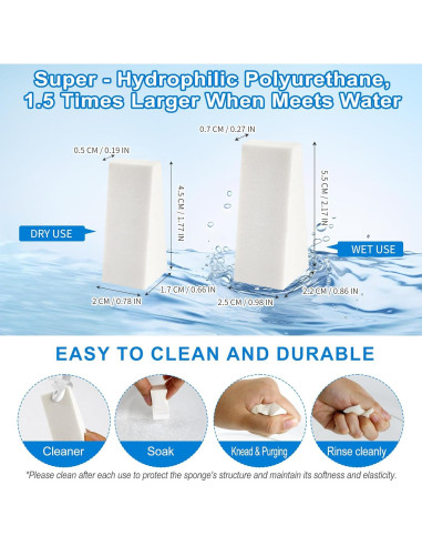 120 Esponjas de Maquillaje Triángulo LILAC - Desechables Blancas