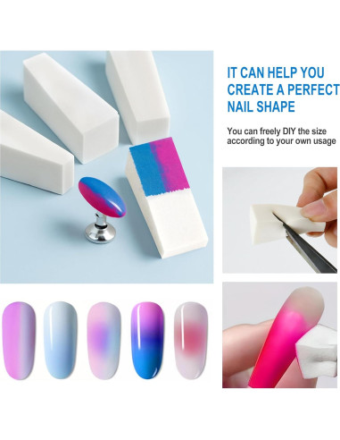 120 Esponjas de Maquillaje Triángulo LILAC - Desechables Blancas