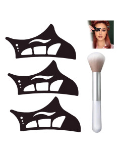 Plantilla de Sombra de Ojos 3 Pcs Panthra con Pincel - Silicona