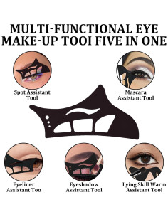 Plantilla de Sombra de Ojos 3 Pcs Panthra con Pincel - Silicona 2