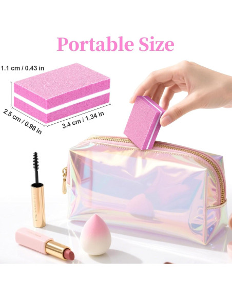 Bloque de Pulido de Uñas 100 Pcs RAQEHO Kit Completo