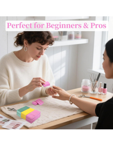 Bloque de Pulido de Uñas 100 Pcs RAQEHO Kit Completo