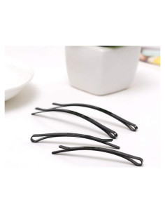 24 Pinzas de Pelo Negras Aysekone - 12 Grandes y 12 Pequeñas