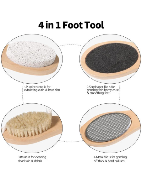 Piedra Pómez 4 en 1 Beomeen para Cuidado de Pies