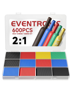 Kit 600PCS Tubos Termocontraíbles Eventronic 2:1 - 12 Tamaños