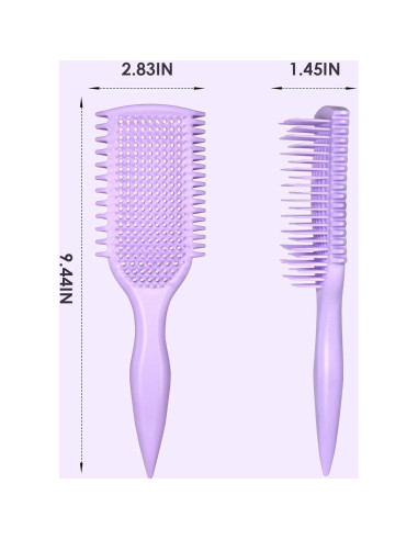 Cepillo Definidor y Desenredante QUWHE para Cabello Rizado