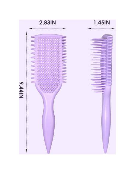 Cepillo Definidor y Desenredante QUWHE para Cabello Rizado
