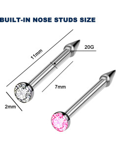 Kit de Perforación de Nariz Desechable YUYYU 4 Piezas Blanco/Rosa 2