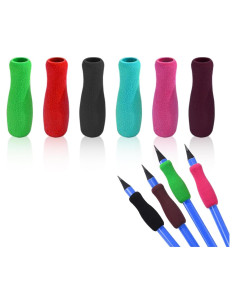 6 Agarraderas de Lápiz de Espuma Ergonómicas GANPUB Multicolor