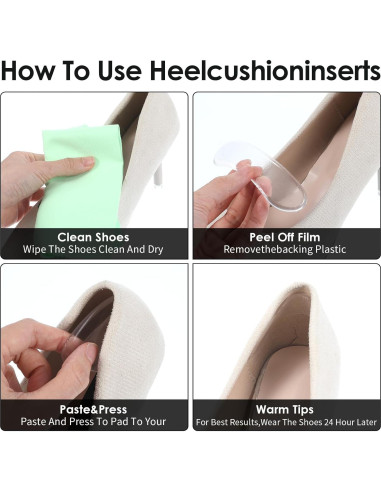 34 Cojines de Silicona para Talón Antideslizantes Guduling