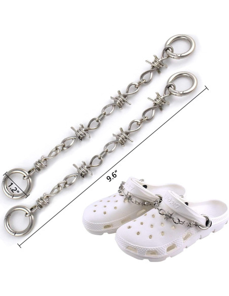 Cadenas de Metal para Zapatos VIQWYIC 62 cm Estilo Punk