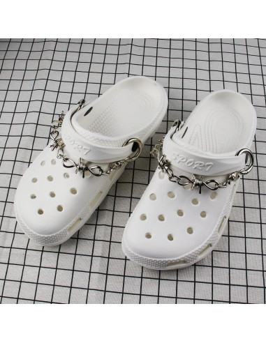 Cadenas de Metal para Zapatos VIQWYIC 62 cm Estilo Punk