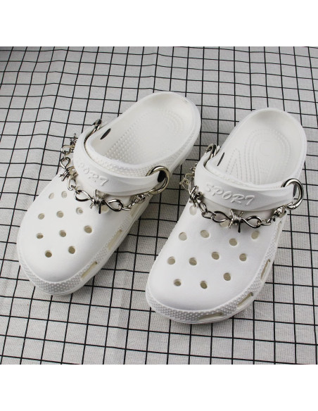 Cadenas de Metal para Zapatos VIQWYIC 62 cm Estilo Punk