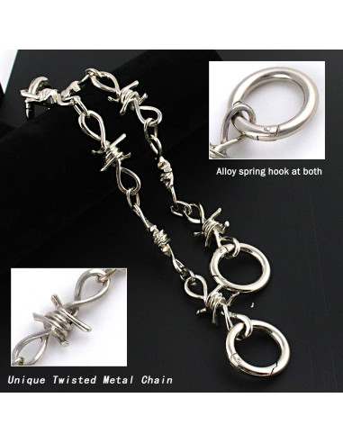 Cadenas de Metal para Zapatos VIQWYIC 62 cm Estilo Punk