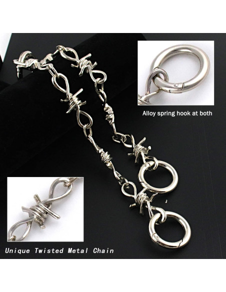 Cadenas de Metal para Zapatos VIQWYIC 62 cm Estilo Punk