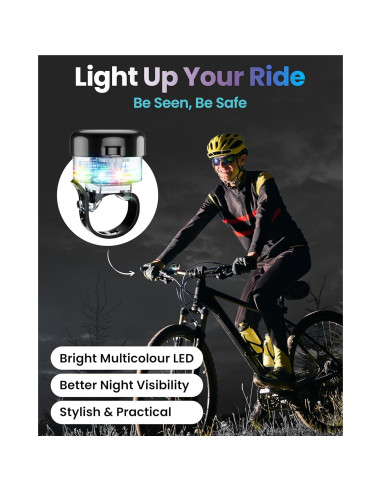 Campana de Bicicleta Rivsli con Luz LED y Sonido Fuerte