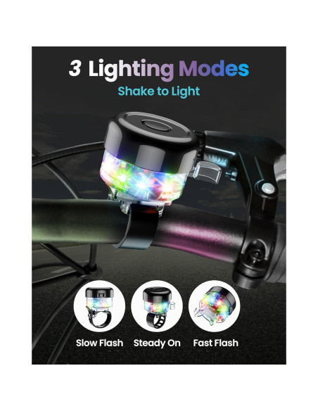 Campana de Bicicleta Rivsli con Luz LED y Sonido Fuerte