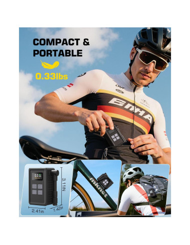 Mini Bomba de Aire Eléctrica iTwano WK-BL01 150 PSI