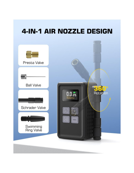 Mini Bomba de Aire Eléctrica iTwano WK-BL01 150 PSI