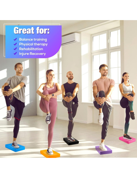 6 Almohadillas de Equilibrio Antideslizantes Hanaive 30x20 cm