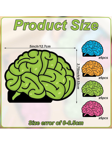 Juego de 24 Blocs de Notas en Forma de Cerebro AmazingSpark