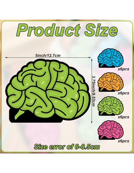 Juego de 24 Blocs de Notas en Forma de Cerebro AmazingSpark