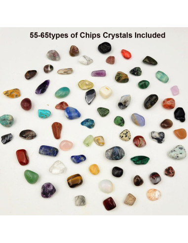 Kit de 60 Piedras Preciosas y Cristales Pulidos 1kg - SeeuFun