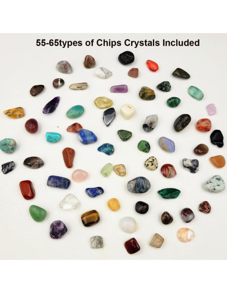 Kit de 60 Piedras Preciosas y Cristales Pulidos 1kg - SeeuFun