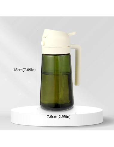 Botella Spray de Aceite de Oliva 470ml A prueba de Fugas - Blanco