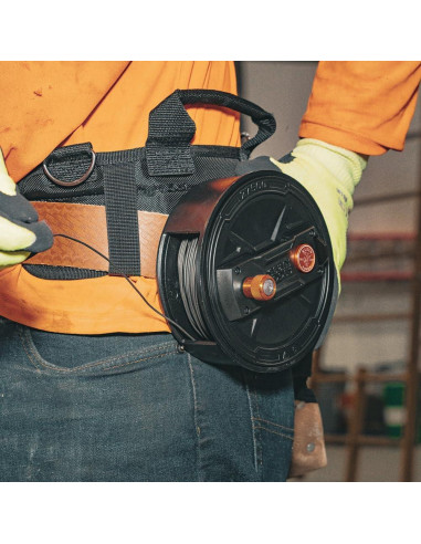 Carrete de Alambre de Atar Klein Tools 27500, Cierre Rápido, Aluminio Ligero