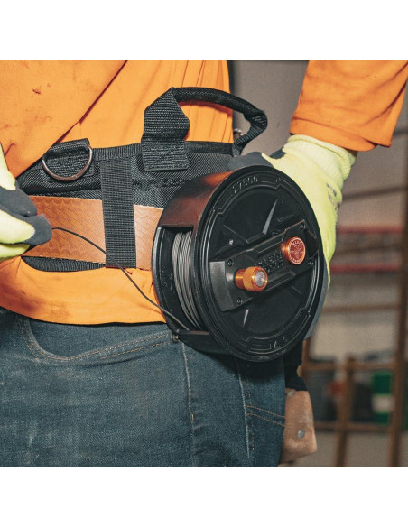 Carrete de Alambre de Atar Klein Tools 27500, Cierre Rápido, Aluminio Ligero