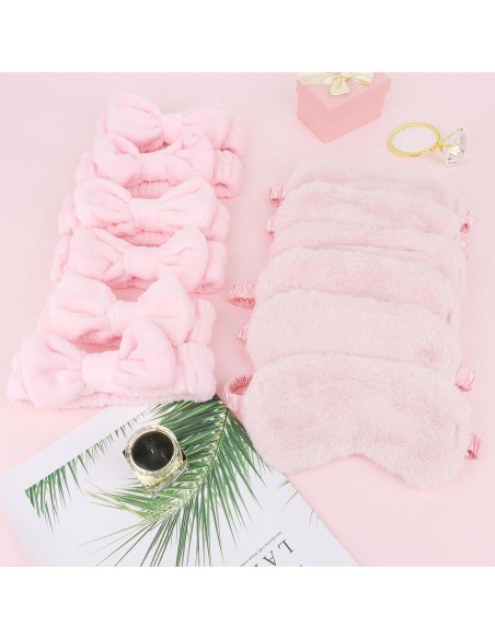 Juego de Diademas de Spa Casoty con Máscaras de Sueño - 12 Pcs