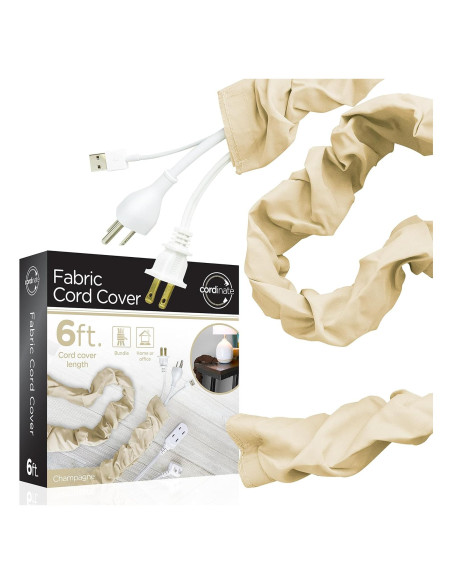 Cubierta de Cable de Tela Cordinate 1.83 m Champagne Cubierta de Cable de Tela Cordinate 1.83 m Champagne